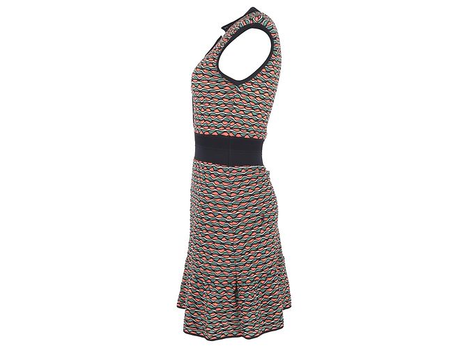 Missoni Patterned Buttoned Mini Dress in Multicolor Cotton Multiple colors - view 2
