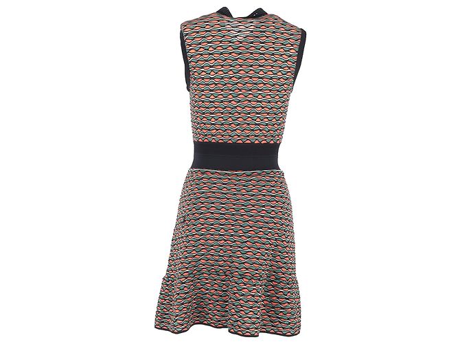 Missoni Patterned Buttoned Mini Dress in Multicolor Cotton Multiple colors - view 3