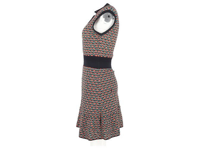 Missoni Patterned Buttoned Mini Dress in Multicolor Cotton Multiple colors - view 5