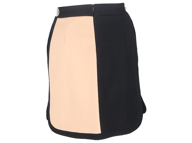 Gonna mini color-block Missoni in lana nera e nuda Nero - vista 3