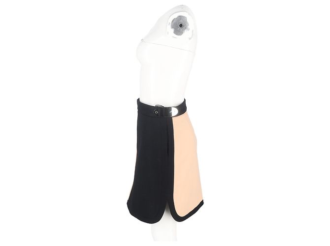 Gonna mini color-block Missoni in lana nera e nuda Nero - vista 5