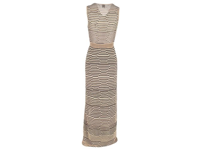 Vestido maxi estampado Missoni em viscose marrom Vermelho - vista 3