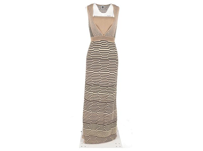 Vestido maxi estampado Missoni em viscose marrom Vermelho - vista 4