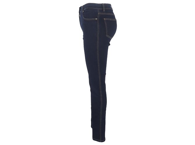 Jeans de tiro alto ajustados Escada en denim de algodón azul - vista 2
