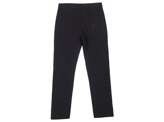 Jeans de pierna recta de tiro alto Escada Sport en denim negro de algodón - vista 2
