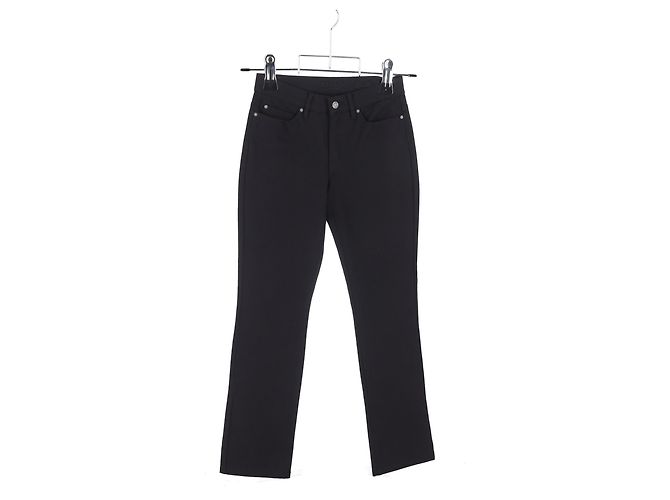 Jeans de pierna recta de tiro alto Escada Sport en denim negro de algodón - vista 4