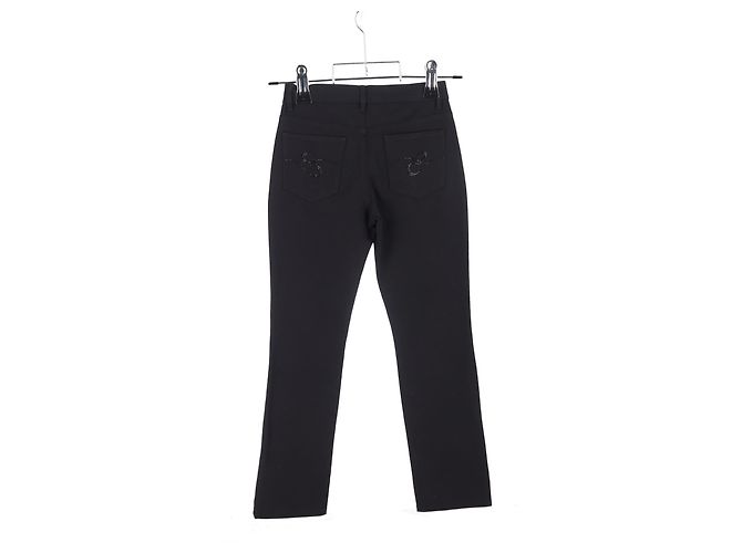 Jeans de pierna recta de tiro alto Escada Sport en denim negro de algodón - vista 5