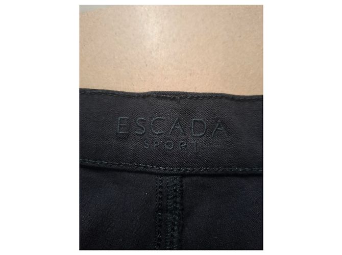 Jeans de pierna recta de tiro alto Escada Sport en denim negro de algodón - vista 6