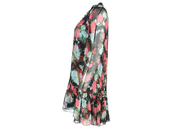 Erdem Constantine Cape-Effekt Mini-Kleid aus floral bedruckter Seide - Ansicht 2