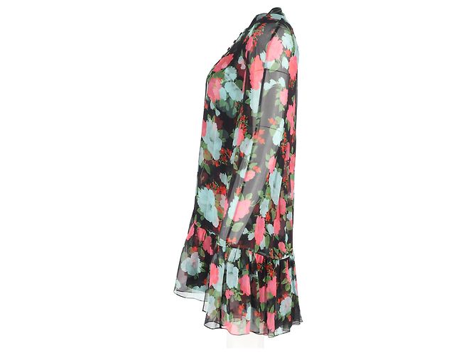 Erdem Constantine Cape-Effekt Mini-Kleid aus floral bedruckter Seide - Ansicht 5