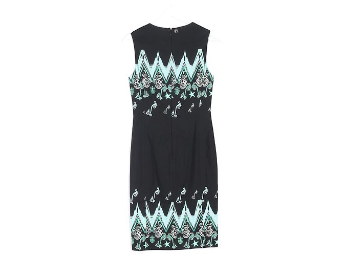 Vestido Mini Cady Impreso de la Colección Versace en Viscosa Negra Negro - vista 5