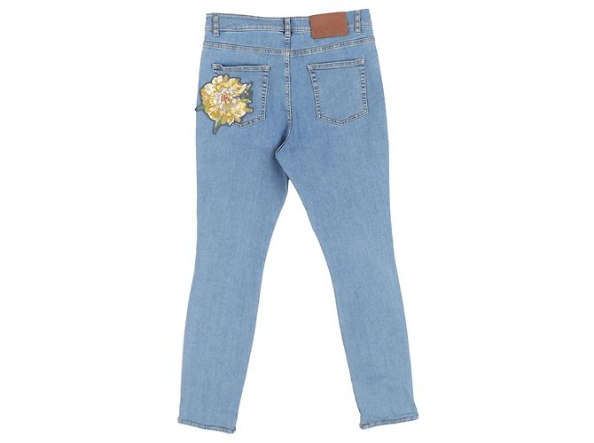 Jeans skinny Escada Flower Patch in denim blu Blu chiaro - vista 2
