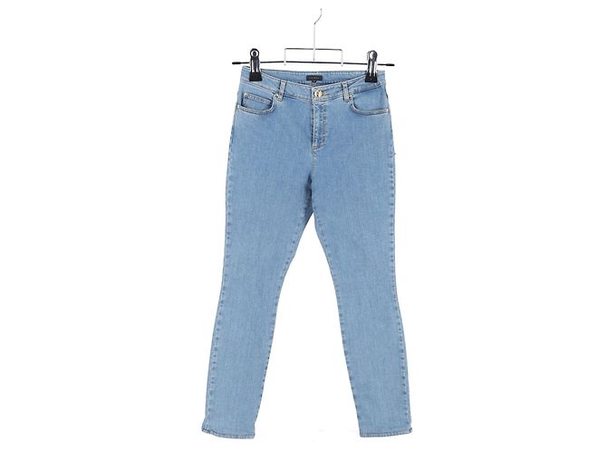 Jeans skinny Escada Flower Patch in denim blu Blu chiaro - vista 4
