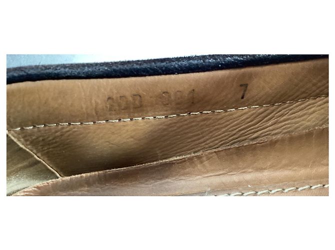 Mocassini Penny Driver in Suede Marrone con Logo Prada Rosso - vista 16