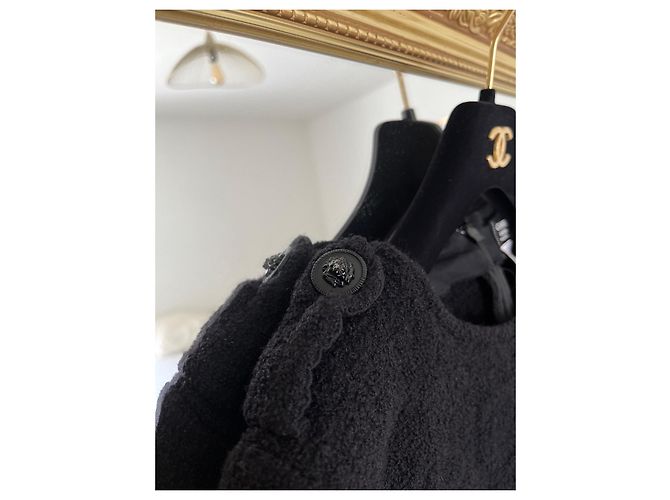 Cambon Top de Chanel en tweed negro - vista 3