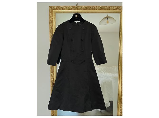 Abito Chanel in satin nero - vista 2