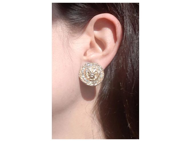 Orecchini vintage Chanel Leone e diamanti D'oro - vista 11