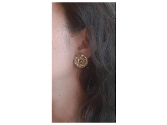 Orecchini vintage Chanel Leone e diamanti D'oro - vista 12