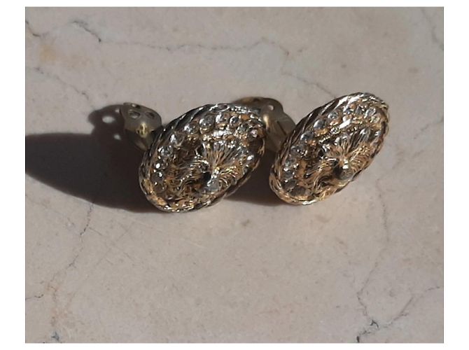 Orecchini vintage Chanel Leone e diamanti D'oro - vista 6