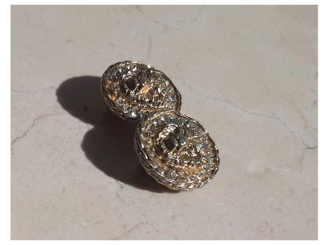 Orecchini vintage Chanel Leone e diamanti D'oro - vista 7
