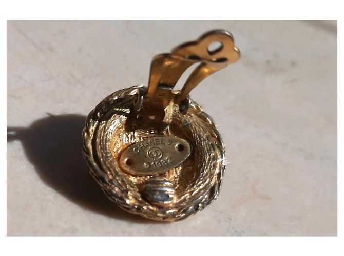 Orecchini vintage Chanel Leone e diamanti D'oro - vista 8