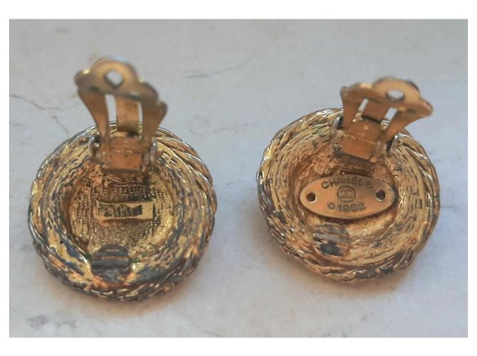 Orecchini vintage Chanel Leone e diamanti D'oro - vista 9