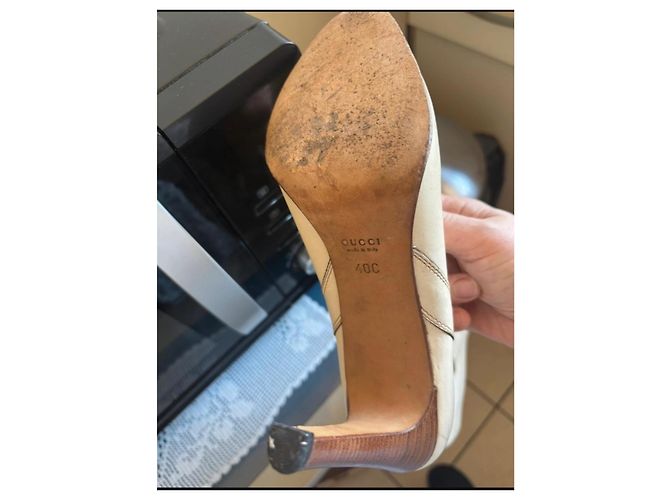 Botas Gucci de piel beige - vista 5