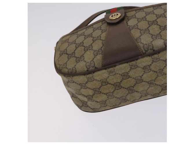 GUCCI GG Supreme Web Sherry Line Bolsa PVC Bege Verde Vermelho 89 02 032 Auth EC919 - vista 15