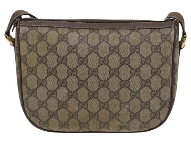 GUCCI GG Supreme Web Sherry Line Bolsa PVC Bege Verde Vermelho 89 02 032 Auth EC919 - vista 2