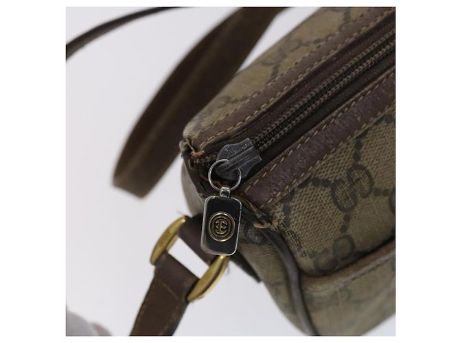 GUCCI GG Supreme Web Sherry Line Bolsa PVC Bege Verde Vermelho 89 02 032 Auth EC919 - vista 9