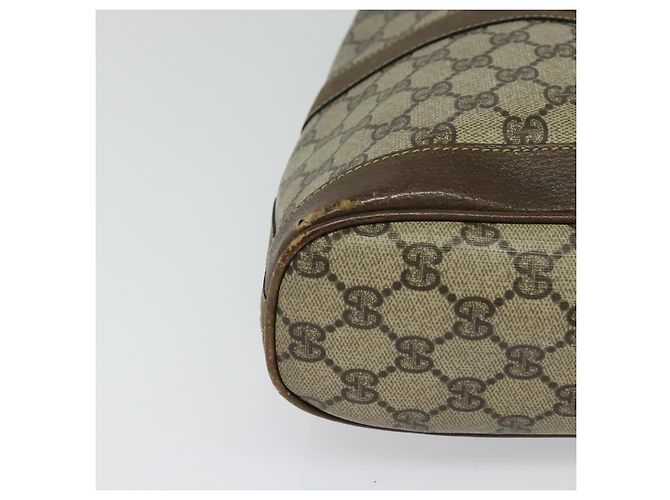 Borsa a spalla GUCCI GG Supreme in PVC beige Auth sw187 - vista 10