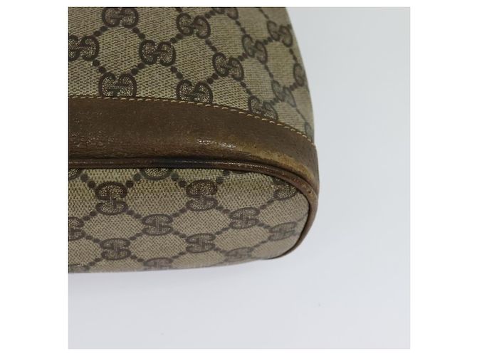 Borsa a spalla GUCCI GG Supreme in PVC beige Auth sw187 - vista 16