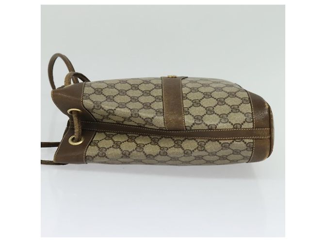 Borsa a spalla GUCCI GG Supreme in PVC beige Auth sw187 - vista 3