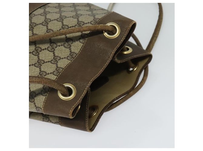 Borsa a spalla GUCCI GG Supreme in PVC beige Auth sw187 - vista 6