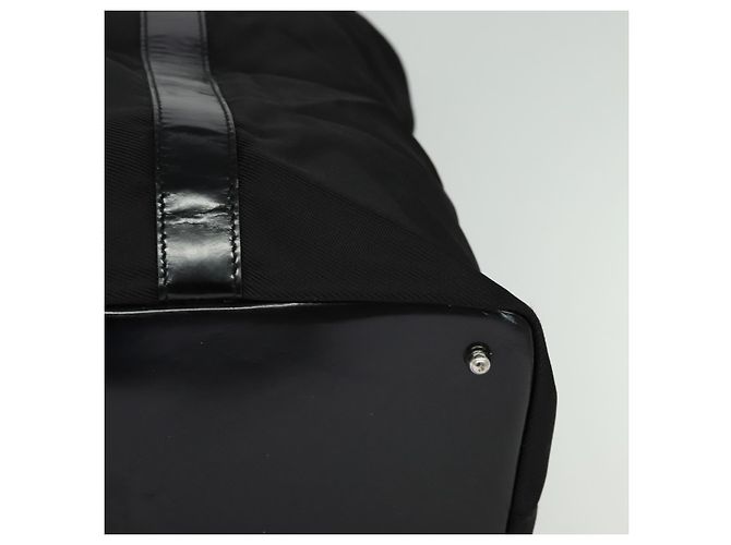 Sac à main en nylon noir GUCCI Bamboo 002 2854 0412 5 Auth EC436 - vue 14