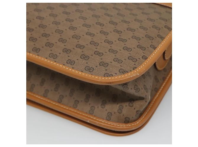 Gucci Borsa a spalla Micro GG Supreme in PVC marrone oro 001 116 0915 Auth BA991 D'oro - vista 15