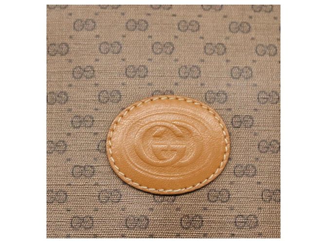 Gucci Borsa a spalla Micro GG Supreme in PVC marrone oro 001 116 0915 Auth BA991 D'oro - vista 17