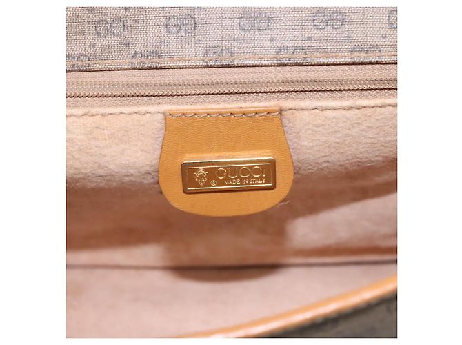 Gucci Borsa a spalla Micro GG Supreme in PVC marrone oro 001 116 0915 Auth BA991 D'oro - vista 18