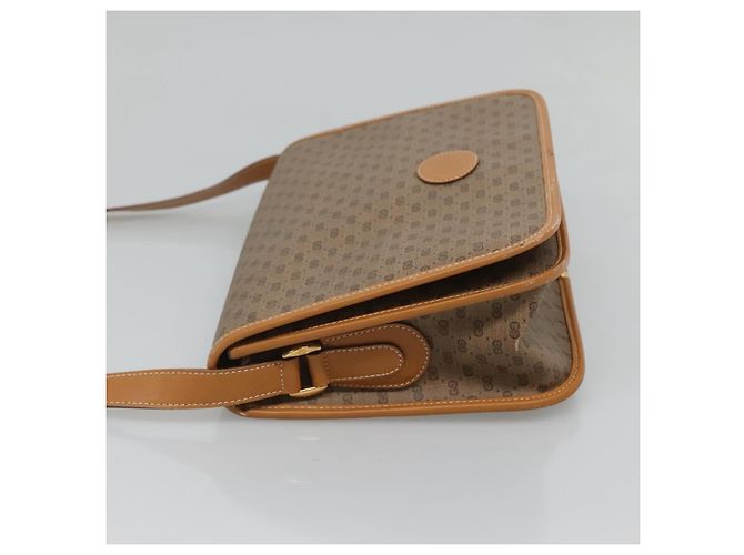Gucci Borsa a spalla Micro GG Supreme in PVC marrone oro 001 116 0915 Auth BA991 D'oro - vista 3