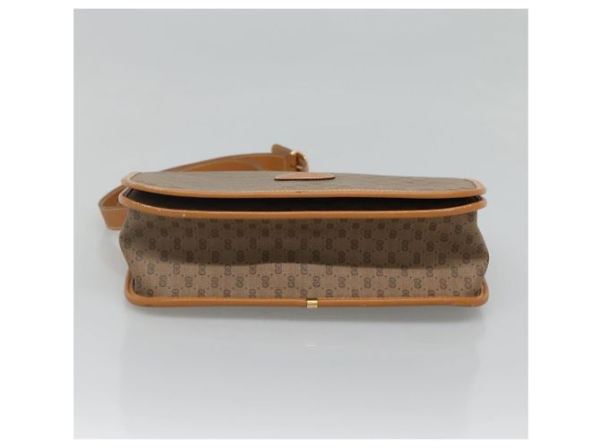 Gucci Borsa a spalla Micro GG Supreme in PVC marrone oro 001 116 0915 Auth BA991 D'oro - vista 5