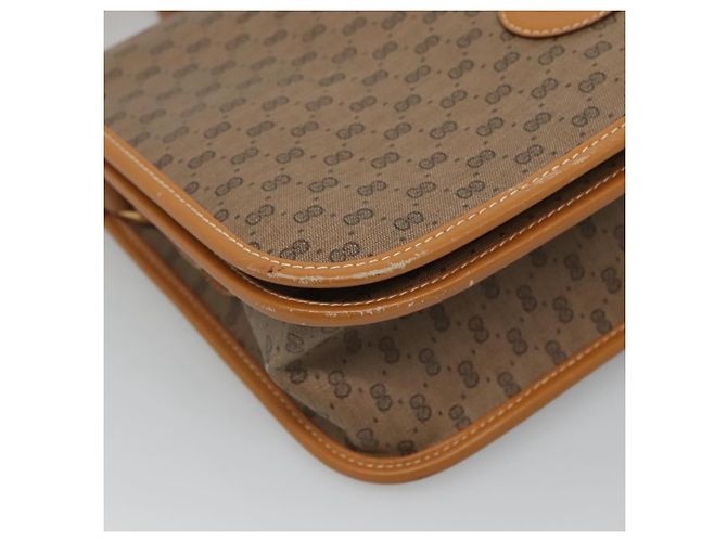 Gucci Borsa a spalla Micro GG Supreme in PVC marrone oro 001 116 0915 Auth BA991 D'oro - vista 9