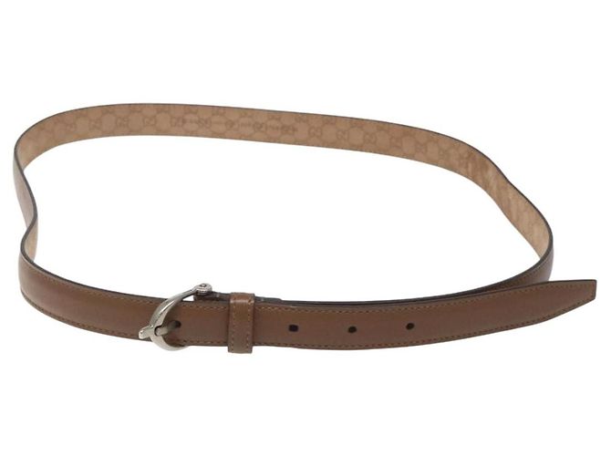 Cinturón GUCCI de cuero 42,9"" marrón Auth hk2326 Castaño - vista 2