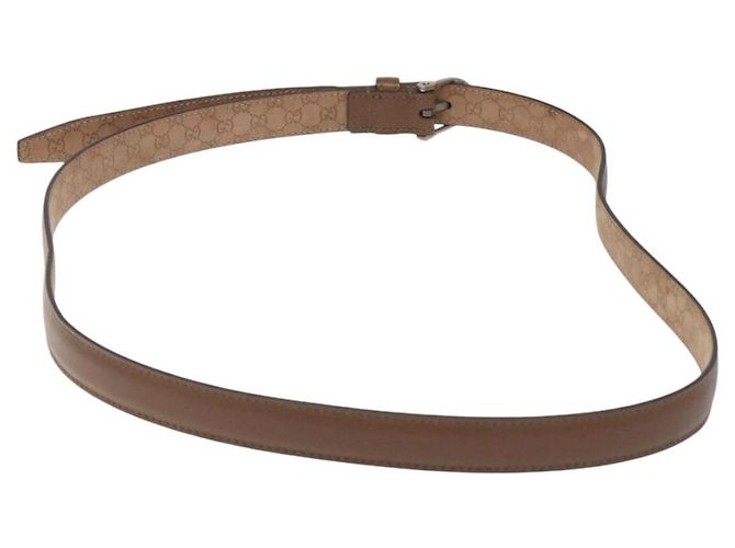 Cinturón GUCCI de cuero 42,9"" marrón Auth hk2326 Castaño - vista 3