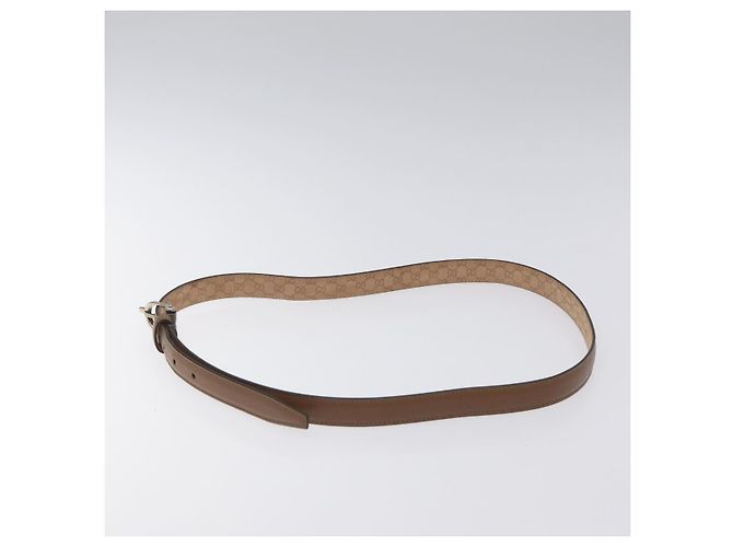 Cinturón GUCCI de cuero 42,9"" marrón Auth hk2326 Castaño - vista 4