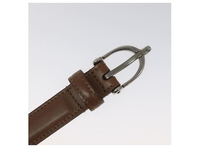 Cinturón GUCCI de cuero 42,9"" marrón Auth hk2326 Castaño - vista 6
