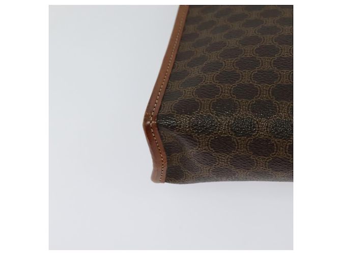 Céline Bolsa de ombro em lona Macadam CELINE em couro PVC marrom dourado Auth sw164 - vista 16