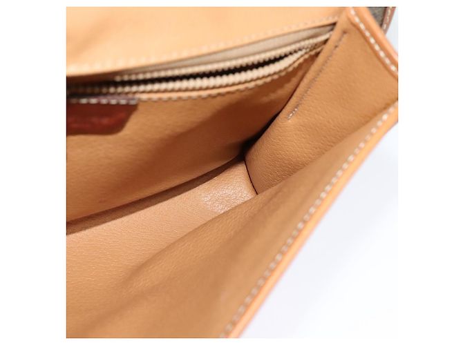 Céline Bolsa de ombro em lona Macadam CELINE em couro PVC marrom dourado Auth sw164 - vista 19