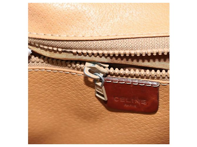 Céline Bolsa de ombro em lona Macadam CELINE em couro PVC marrom dourado Auth sw164 - vista 21