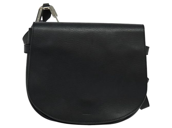 BALLY Borsa a Spalla in Pelle Nera Auth sw183 Nero - vista 13