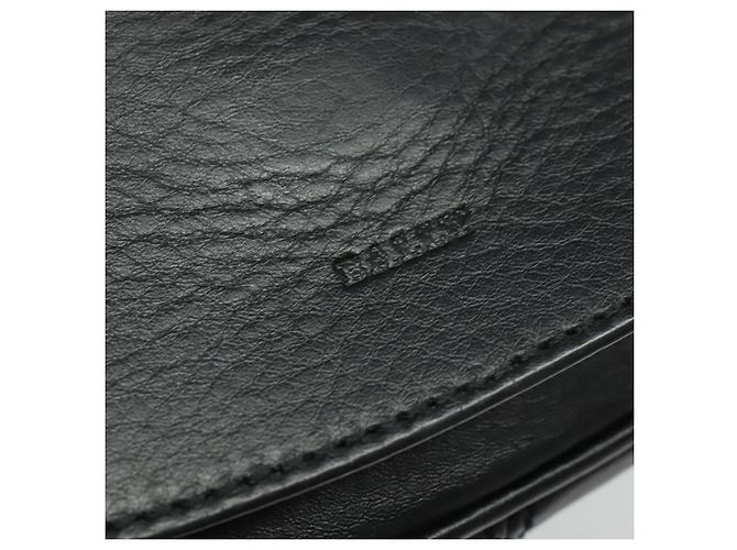 BALLY Borsa a Spalla in Pelle Nera Auth sw183 Nero - vista 18